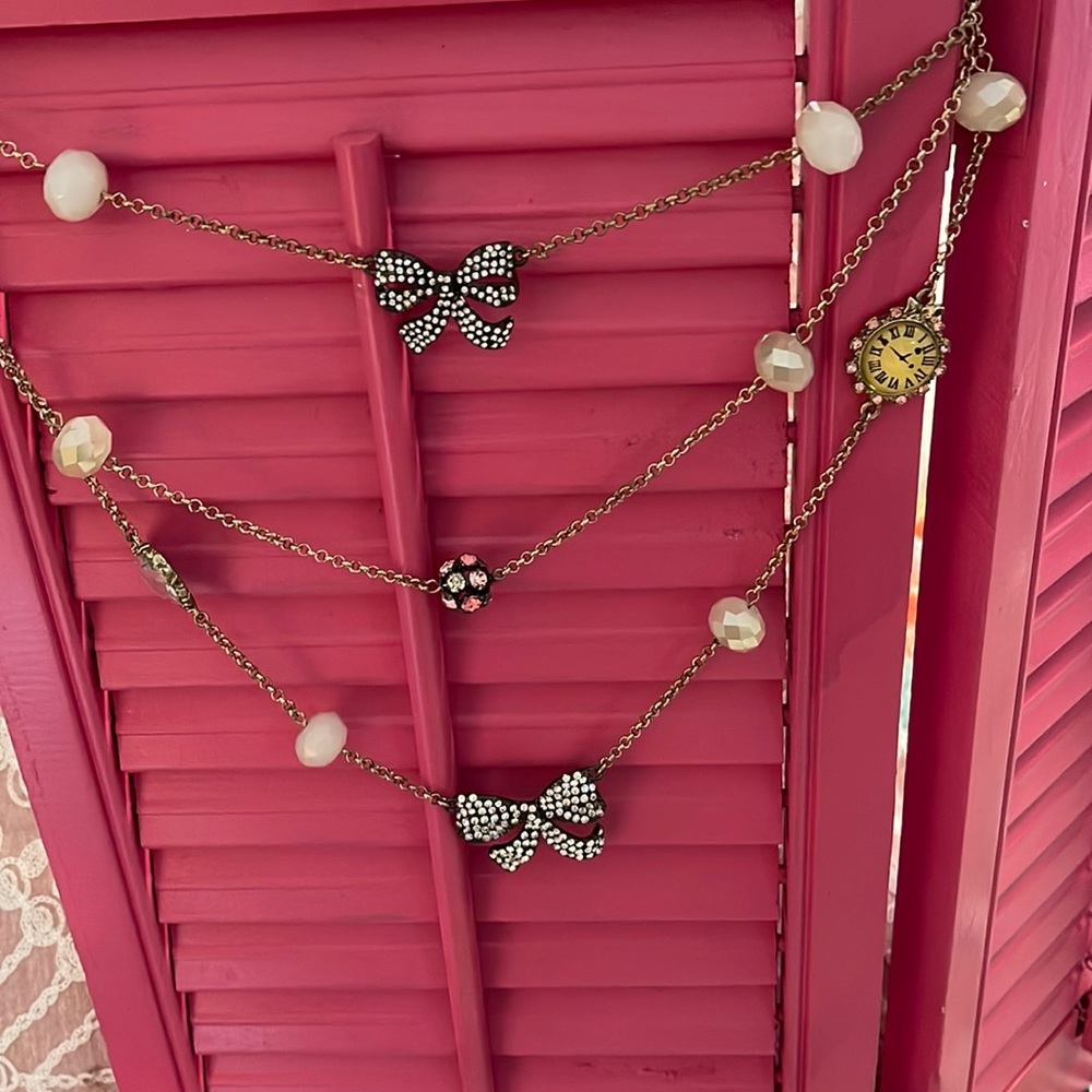 Betsy Johnson colorful fun necklace.. 3 Strands of cuteness.  Costume jewelry..